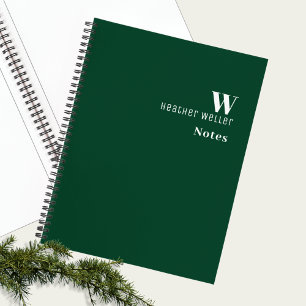 Carnet Esquisse verte monographique minimaliste professio