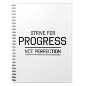 Carnet Essayez d'obtenir la perfection de progrès pas (Devant)