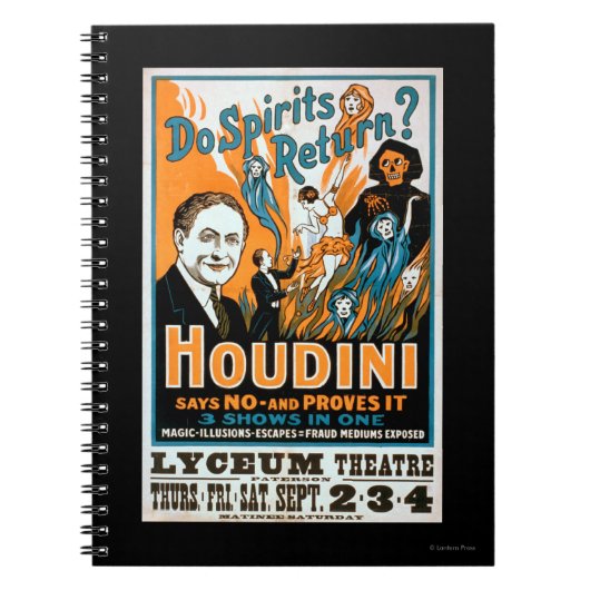 Carnet Est-ce que les esprits reviennent ? Houdini Dit NO (Devant)