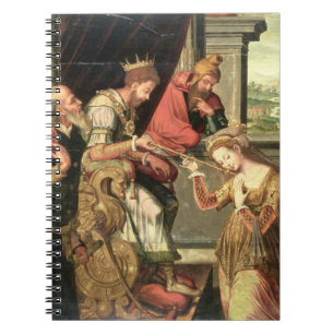 Carnet Esther avant le Roi Ahasuerus avec Haman étant
