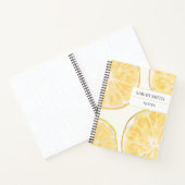 Carnet esthétique au citron | Journal à nom person (Intérieur)