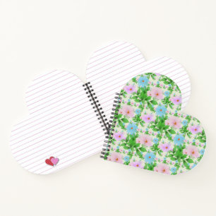Carnet Esthétique de motif floral pastel   Aquarelle