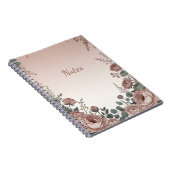 Carnet esthétique Fleur sauvage rose blush (Côté Droit)