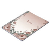 Carnet esthétique Fleur sauvage rose blush (Côté gauche)