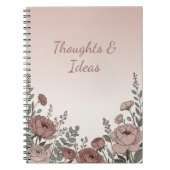 Carnet esthétique Fleur sauvage rose rougeâtre (Devant)