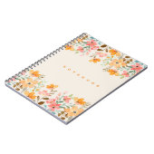 Carnet Esthétique florale rose et orange (Côté gauche)