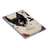 Carnet Esthétique gothique pour corneille d'Halloween et (Côté Droit)