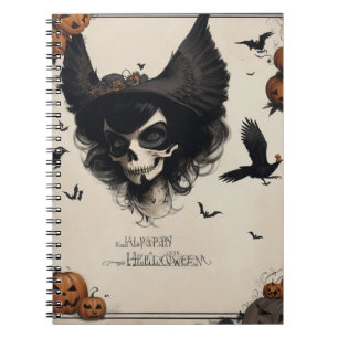 Carnet Esthétique gothique pour corneille d'Halloween et