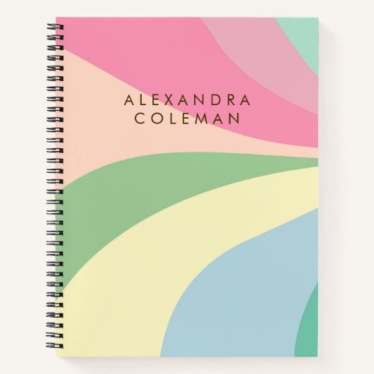 Carnet Esthétique Pastel Rainbow (Devant)