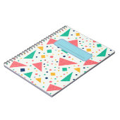Carnet esthétique rétro des années 80 Memphis funky géomé (Côté gauche)
