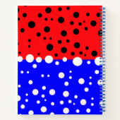 Carnet Esthétique Rouge & Bleu - Nom Monogrammé (Dos)