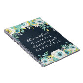 Carnet et journal floraux Inspirational Quote (Côté Droit)