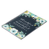 Carnet et journal floraux Inspirational Quote (Côté gauche)