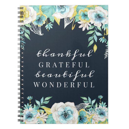 Carnet et journal floraux Inspirational Quote (Devant)