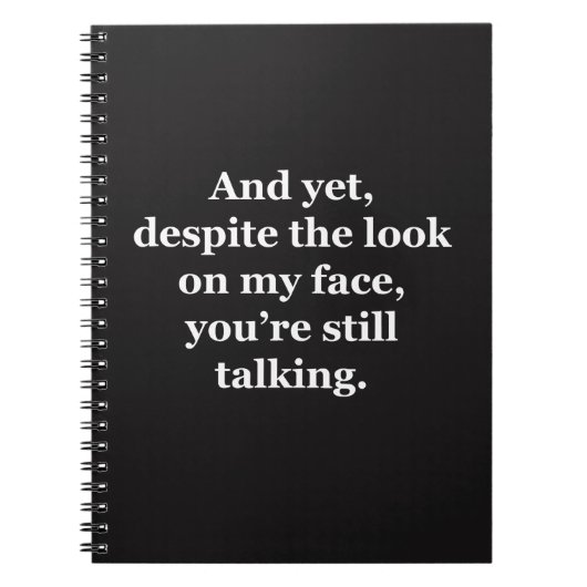 Carnet Et pourtant, malgré le regard sur mon visage (Devant)