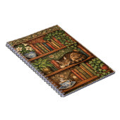Carnet Étagère vintage avec chat et café (Côté Droit)