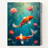 Carnet Étang de carpes koï et nénuphars (Dos)