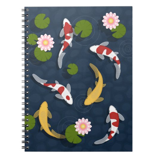 Carnet Étang de carpes koï japonaises 2 (Devant)