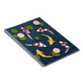 Carnet Étang de poisson japonais Koi 2 (Côté Droit)