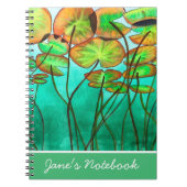 Carnet étang vert serein avec lilypads (Devant)
