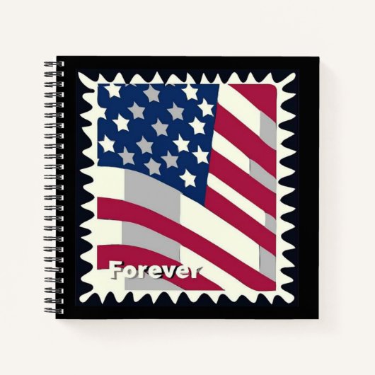 CARNET ÉTATS-UNIS D'AMÉRIQUE DRAPEAU FOREVER STAMP (Devant)