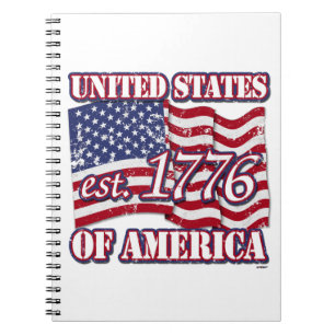 Carnet États-Unis d'Amérique est 1776 Drapeau américain