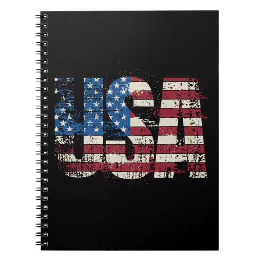 Carnet Etats-Unis gruner la conception de texte avec drap (Devant)