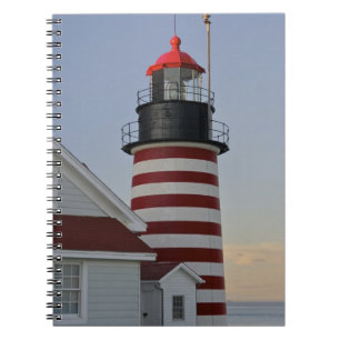 Carnet États-Unis, Maine, Lubec. Phare de West Quoddy Hea