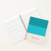 Carnet Eté Aqua Blue Beach Vibe Stripes (Intérieur)