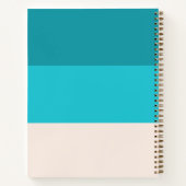 Carnet Eté Aqua Blue Beach Vibe Stripes (Dos)