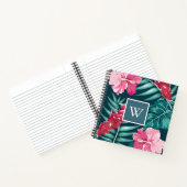 Carnet Été exotique Design floral Monogramme (Intérieur)