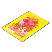 Carnet Été flamant jaune (Côté gauche)