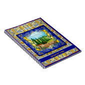 Carnet été italien Majolica bleu tuiles citrus monogramme (Côté Droit)