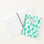 Carnet Été Neon Turquoise Green Tropical Cactus Plantes (Intérieur)