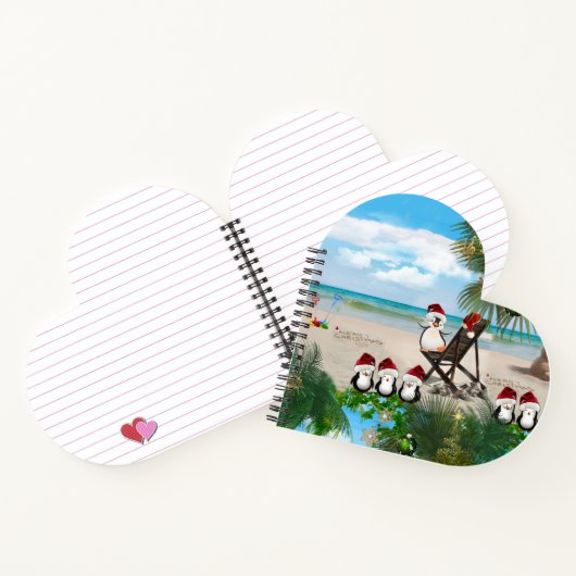 Carnet Été Noël bébé sur la plage répéter Design (Intérieur)