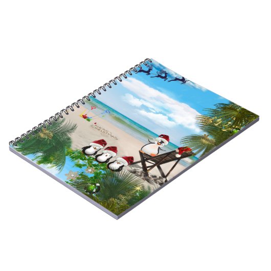 Carnet Été Noël bébé sur la plage répéter Design (Côté gauche)