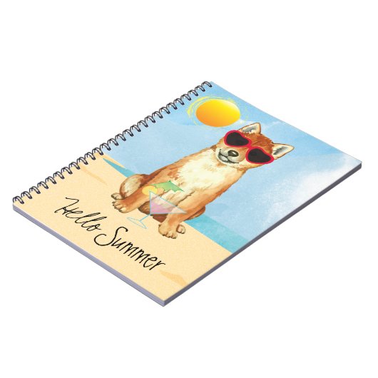 Carnet Été Shiba Inu (Côté gauche)