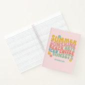 Carnet Été Super Rétro Monogramme rose Nom Bagage (Intérieur)