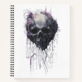 Carnet Ethereal Skull Abstract Grunge Dark Art (Devant)