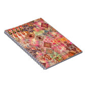 Carnet Ethnic Digital Abstrait Motif sans fil (Côté Droit)