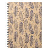 Carnet Ethnic Feather Outline Motif (Devant)