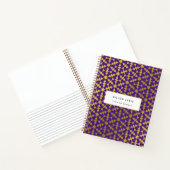 Carnet Ethnic Marocain violet et Motif d'or (Intérieur)