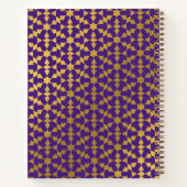 Carnet Ethnic Marocain violet et Motif d'or (Dos)