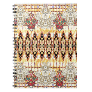 Carnet Ethnic Mughal : motif numérique floral
