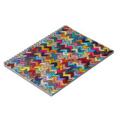 Carnet Ethnic Tribal Brodé Géométrique (Côté gauche)