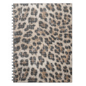 Carnet Étincelle Brown crémeuse de léopard noir (Devant)