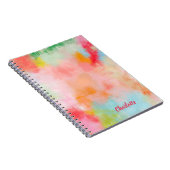 Carnet Étincelle de printemps - Corail rose - Nom ou Mono (Côté Droit)