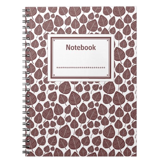Carnet Étiqueté - Brown foncé et blanc (Devant)