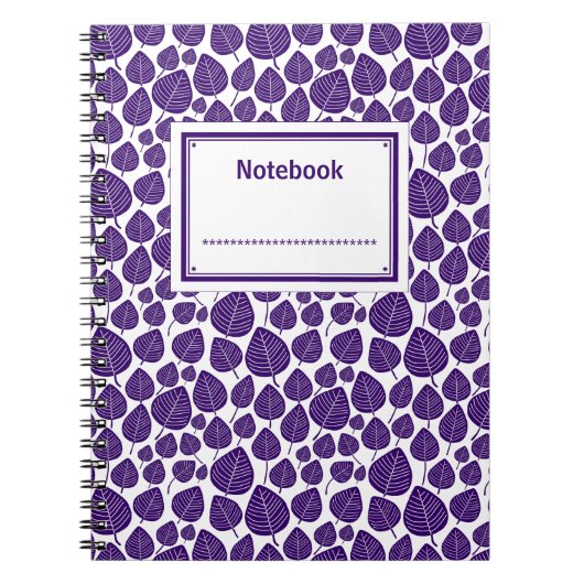 Carnet Étiqueté - Deep Purple sur Blanc (Devant)