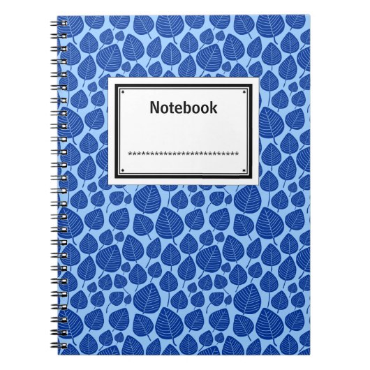 Carnet Étiqueté - Nuances de bleu (Devant)